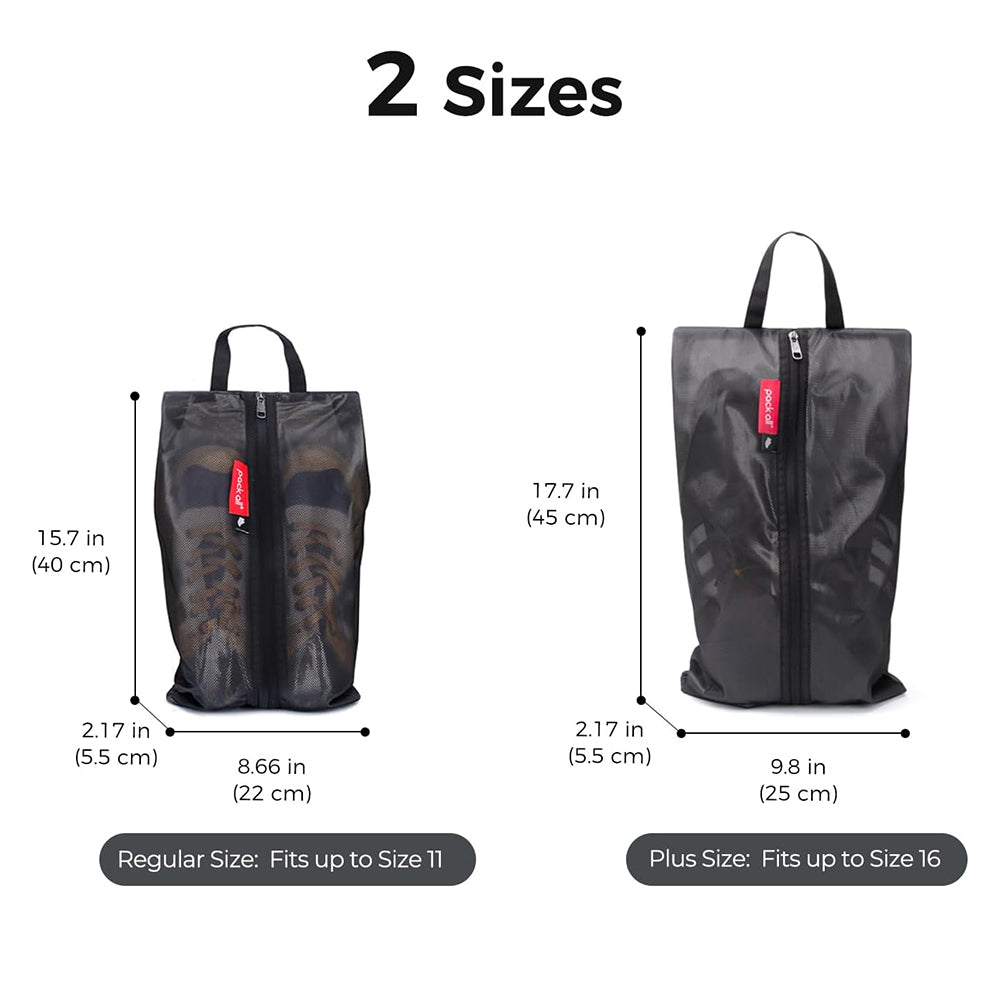 Pack All black shoe bag with soft fabric design for shoe surface protection