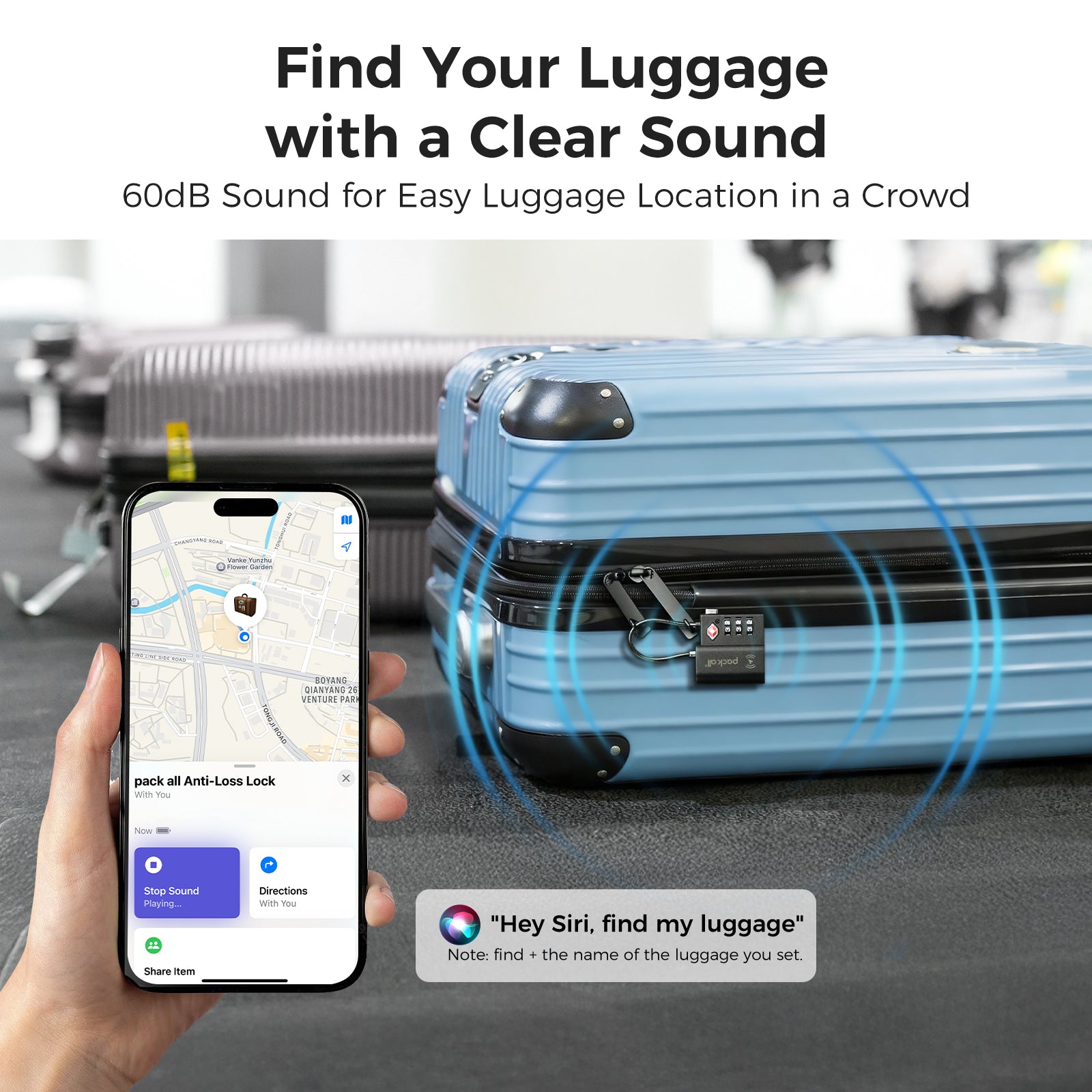 Anti-Lost Tracking Luggage Lock