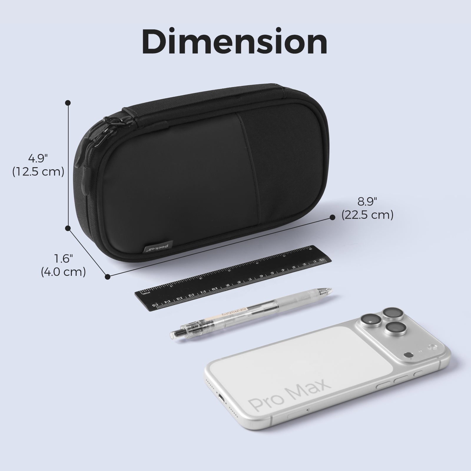Pack All pencil case featuring multi use design with makeup electronics organizer for organized everyday carry