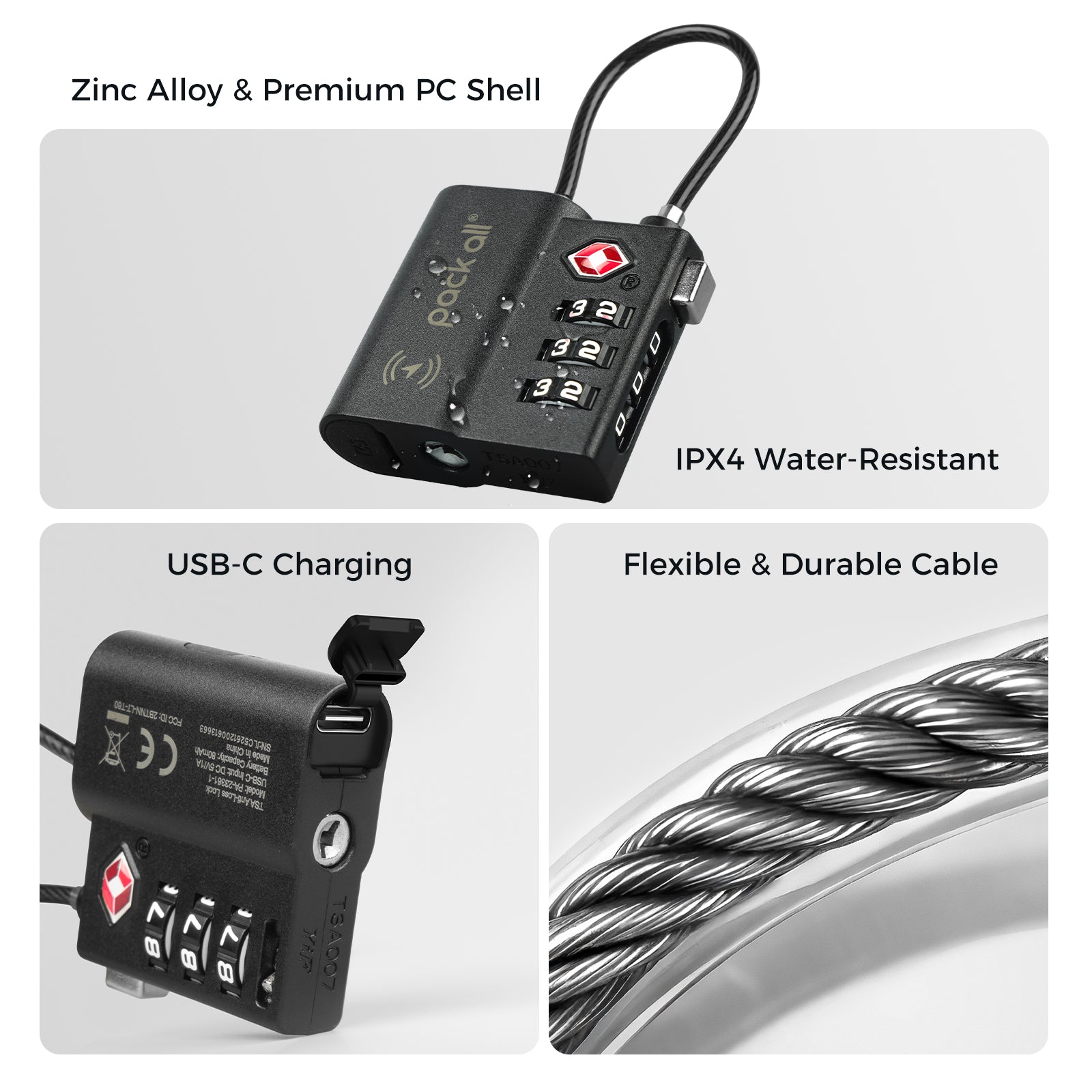 Anti-Lost Tracking Luggage Lock