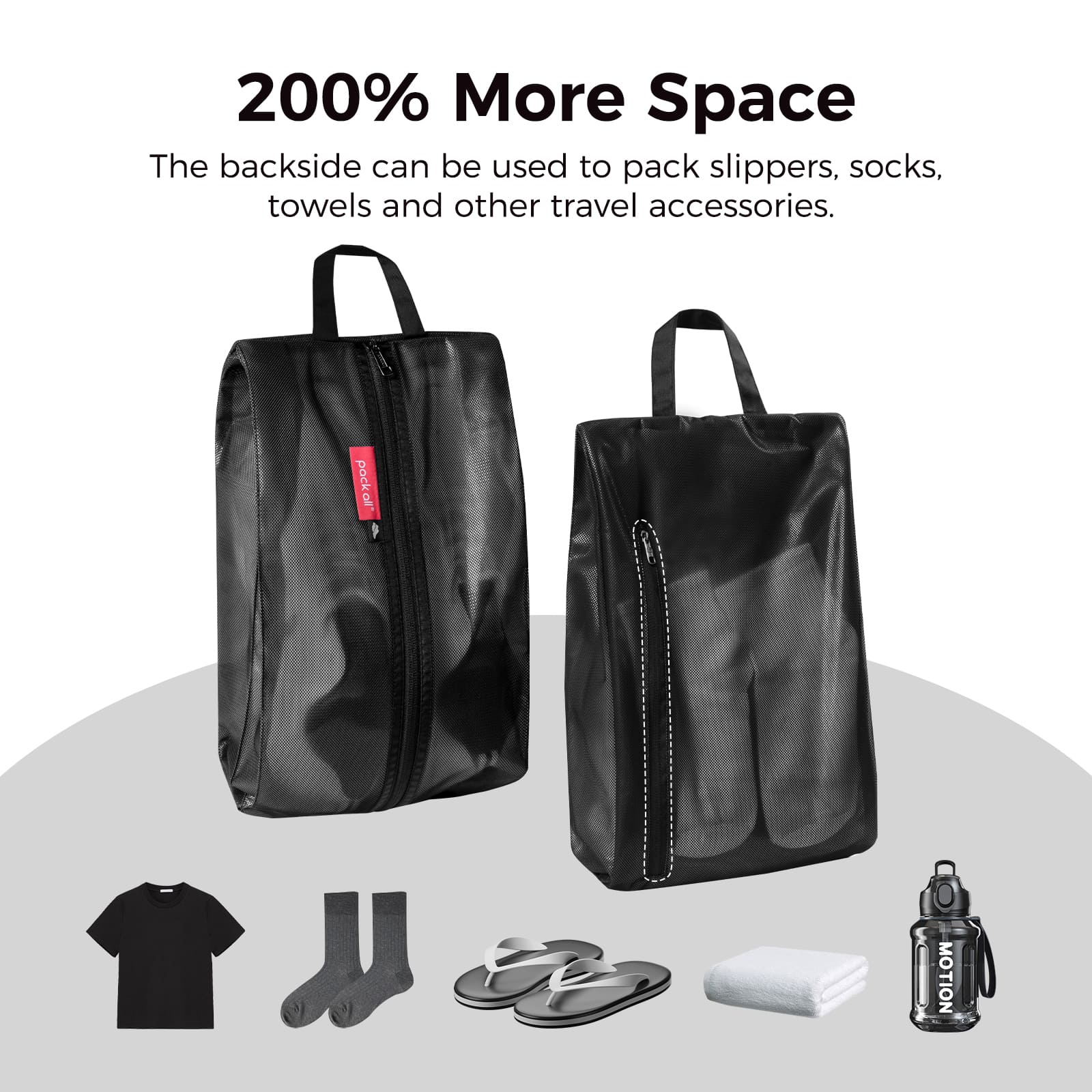 Travel Shoe Bags With Dual Pocket