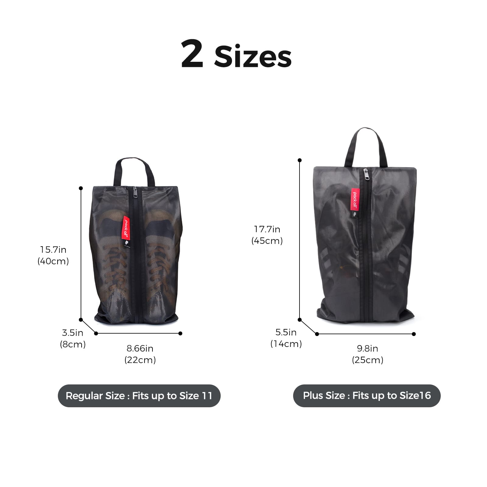 Travel Shoe Bags With Dual Pocket