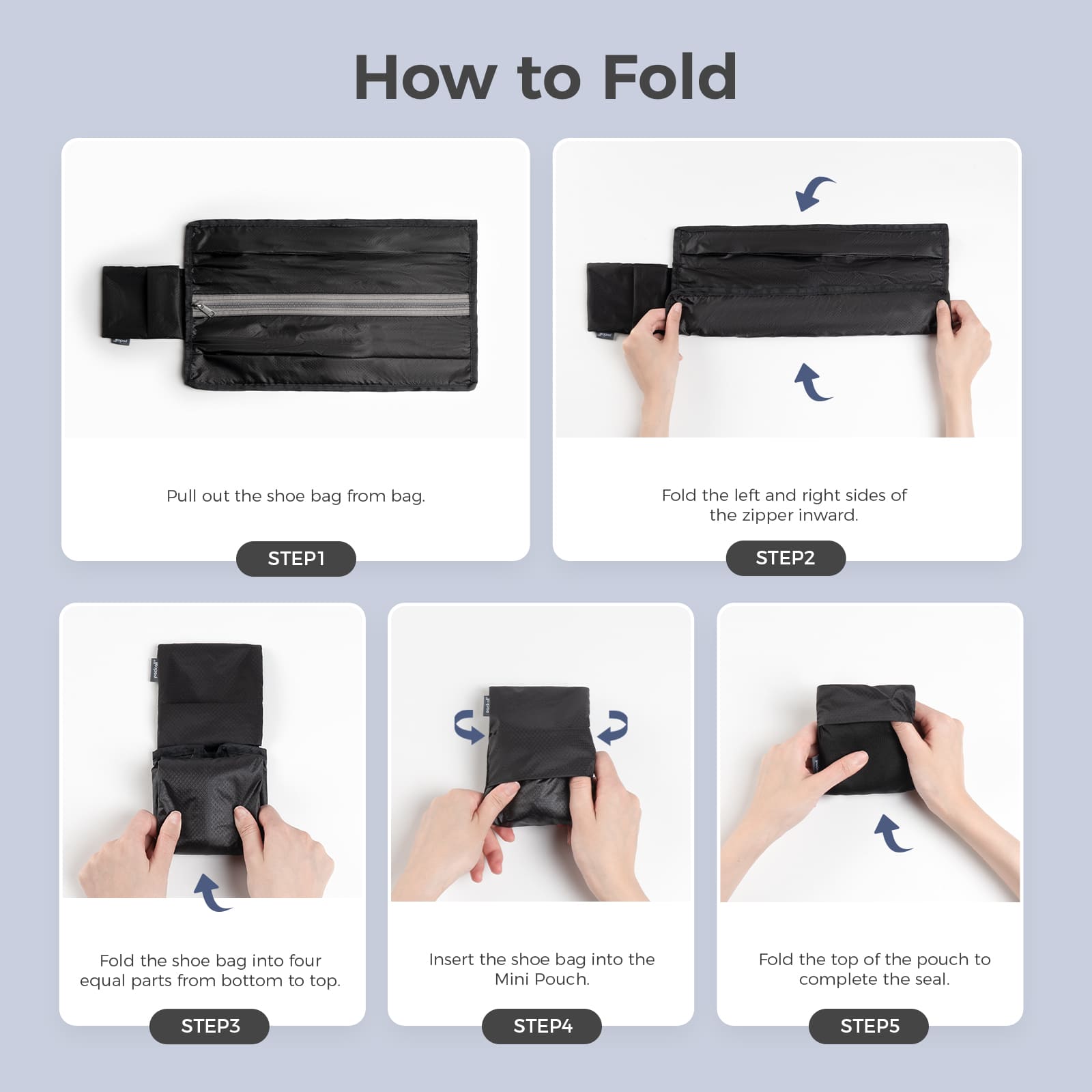 Foldable Shoe Bags with Dual Pocket