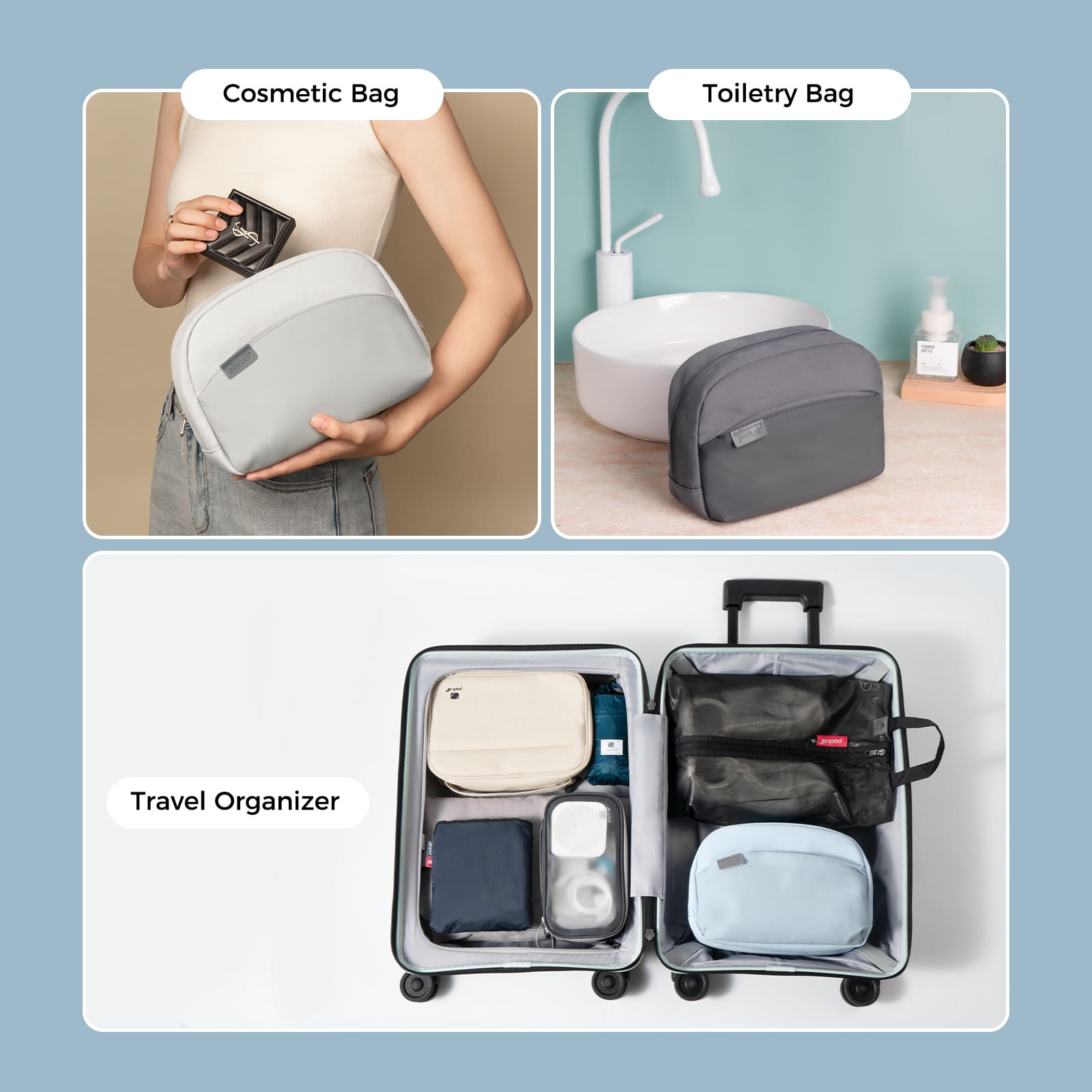 Multi-Compartment Toiletry Bag