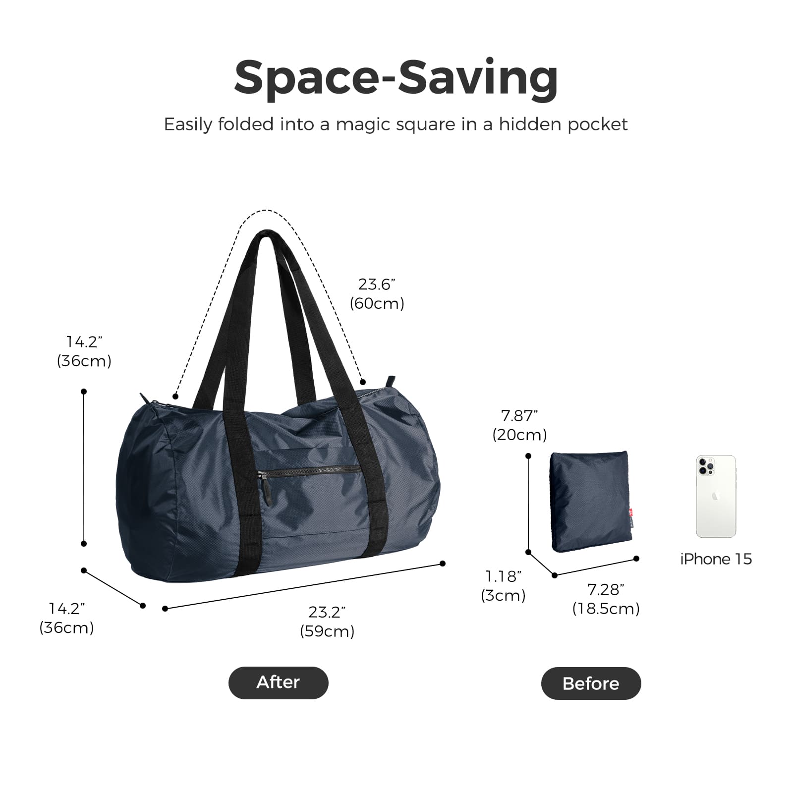 45L Foldable Duffel Bag