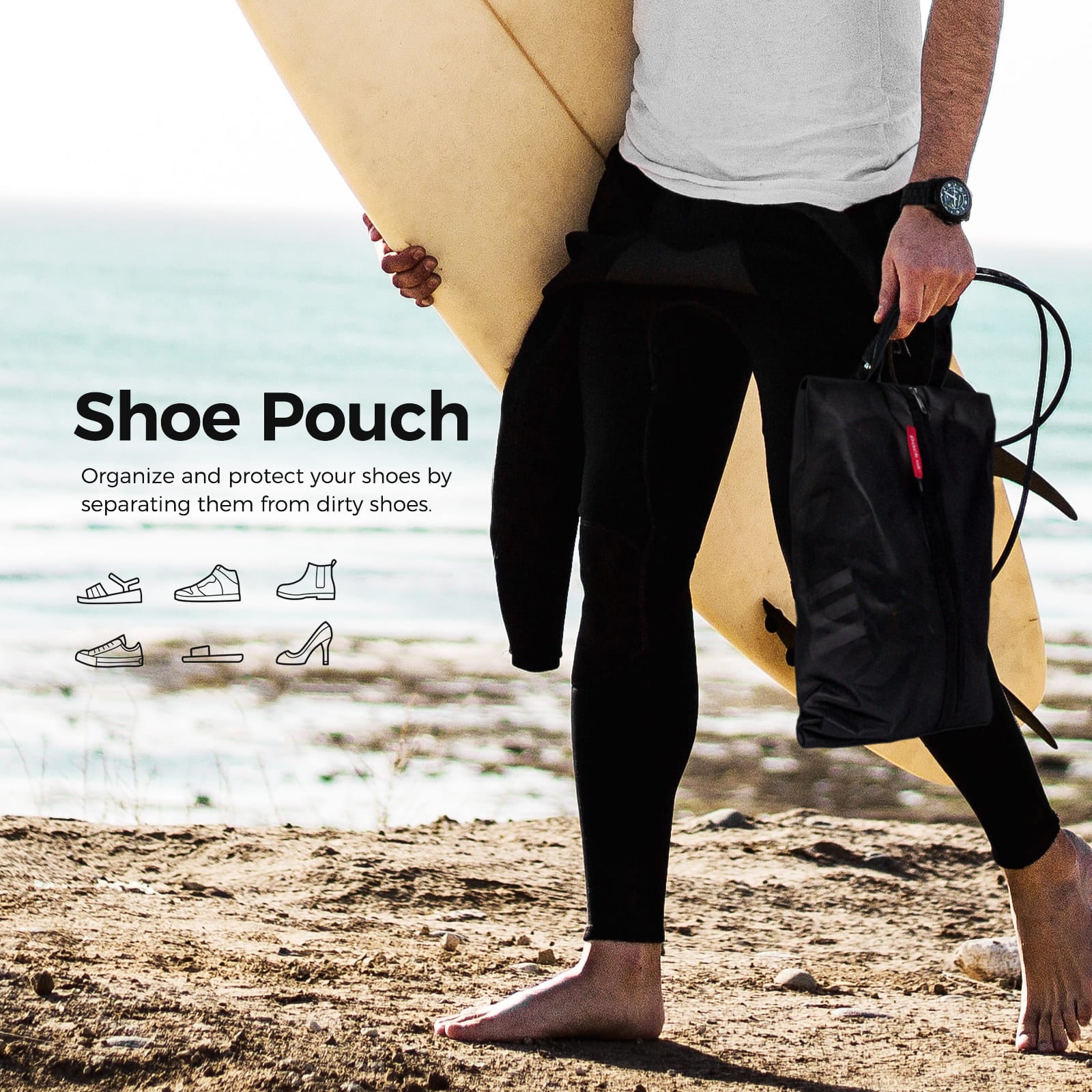 shoe pouch/organize and protect your shoes by separating them from dirty shoes