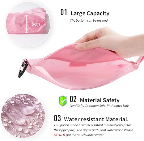 Bolsa con cremallera resistente al agua.