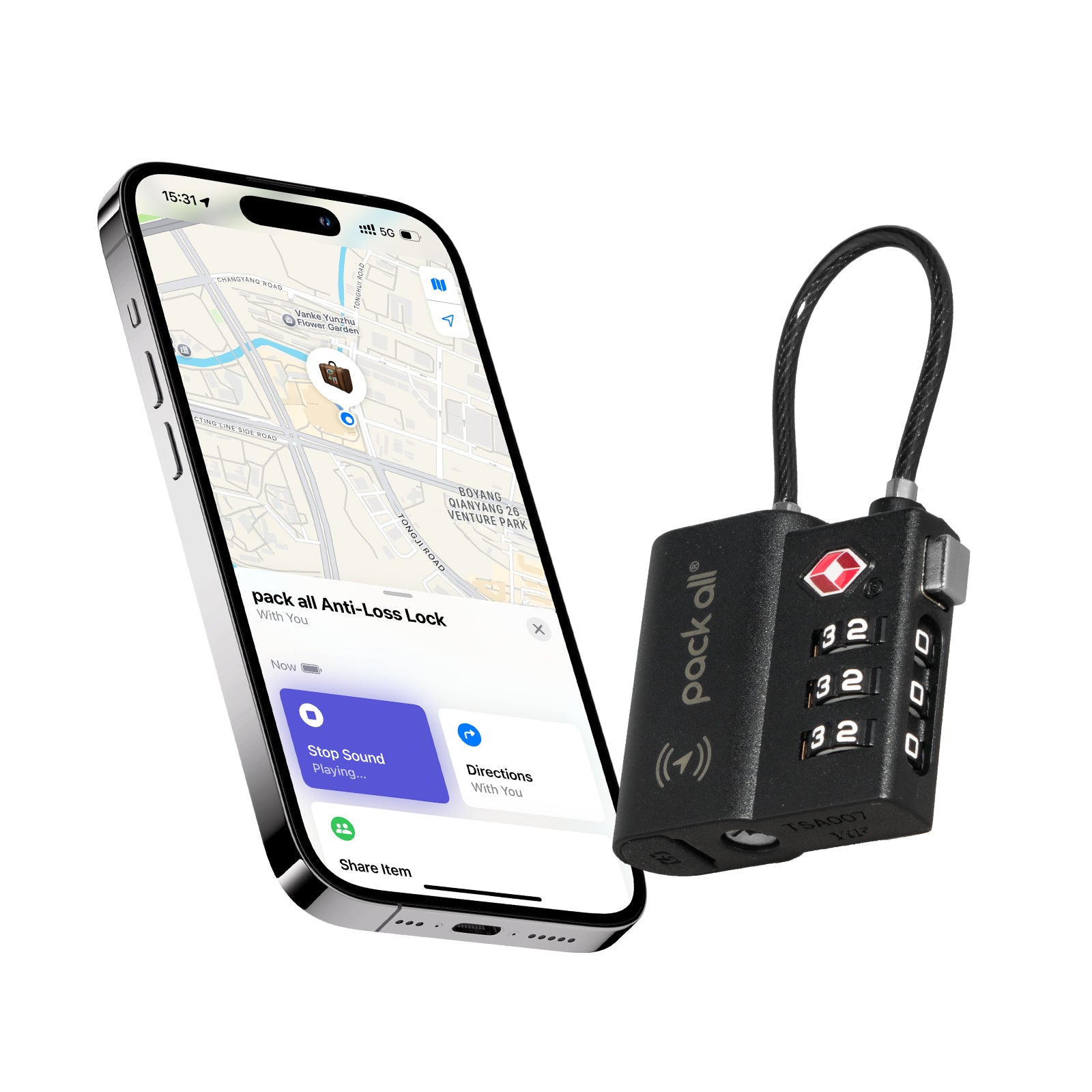 Anti-Lost Tracking Luggage Lock