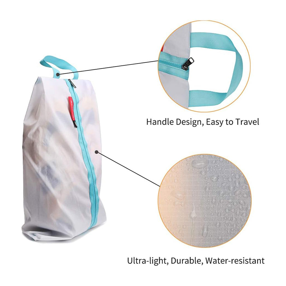 Pack All white shoe bag with compact design for suitcase packing