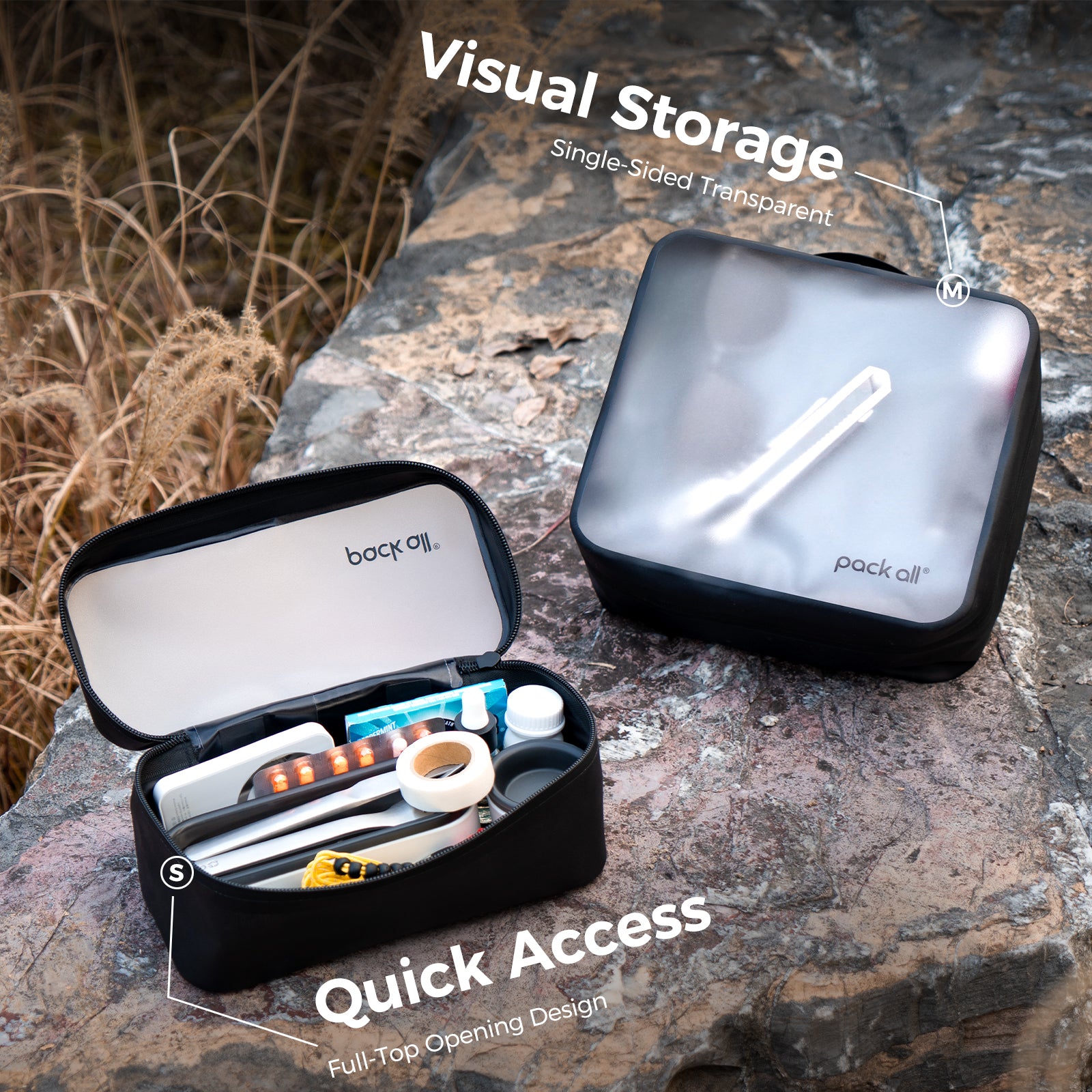 Pack All compression cube (medium size) with easy clean surface and daily maintenance for travel packing organization