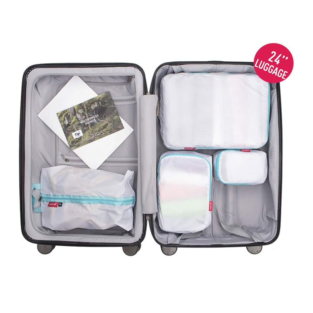 Pack All white shoe bag with drawstring closure for easy shoe access