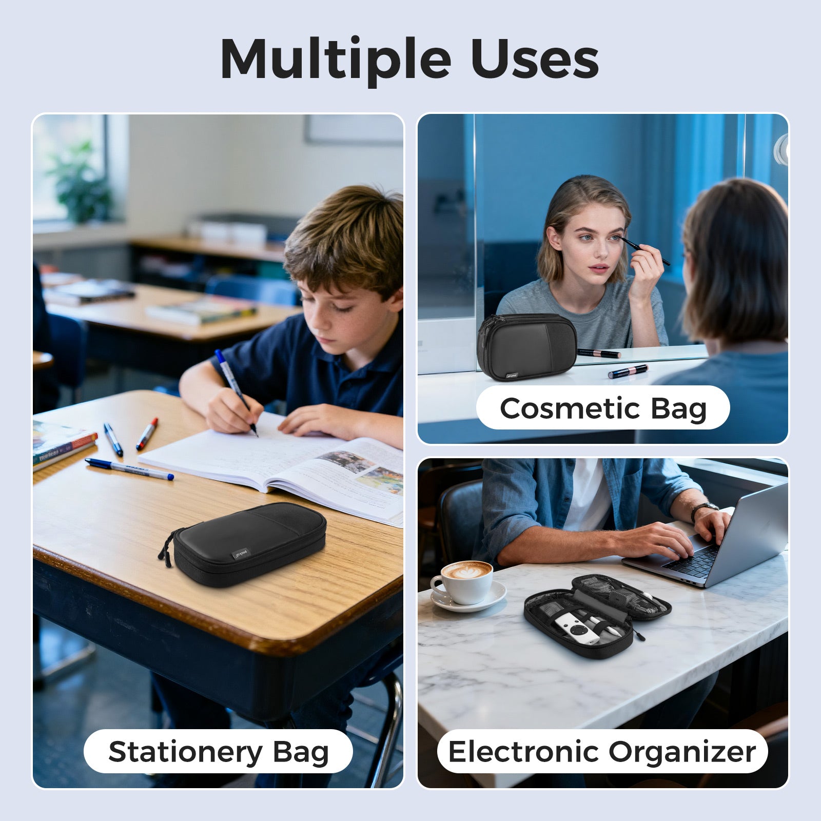 Pack All pencil case featuring portable daily carry with school office travel for organized everyday carry