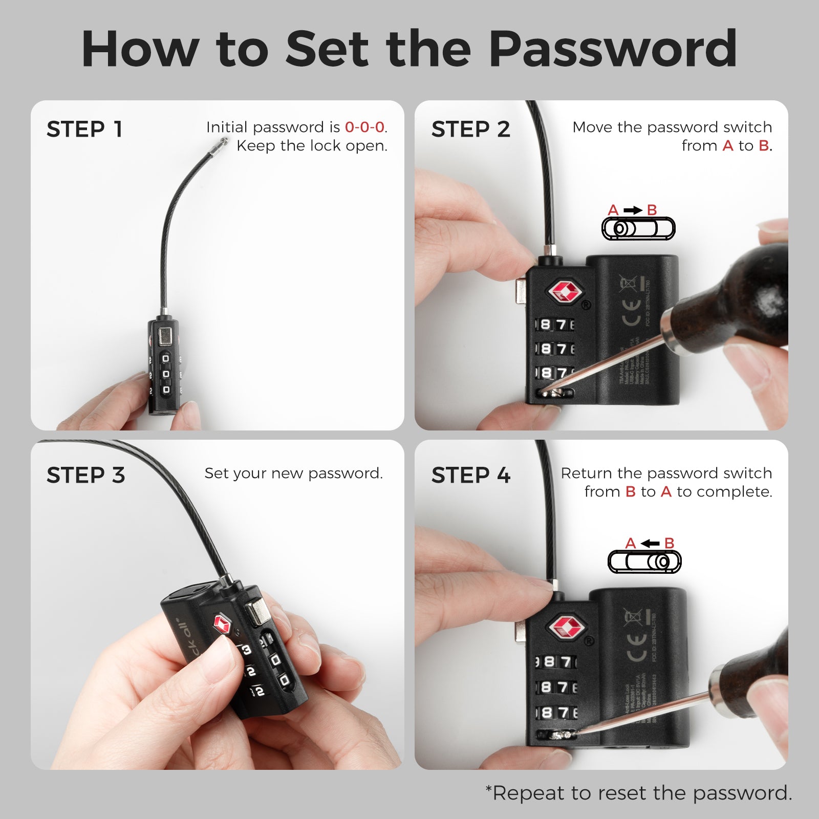 Anti-Lost Tracking Luggage Lock