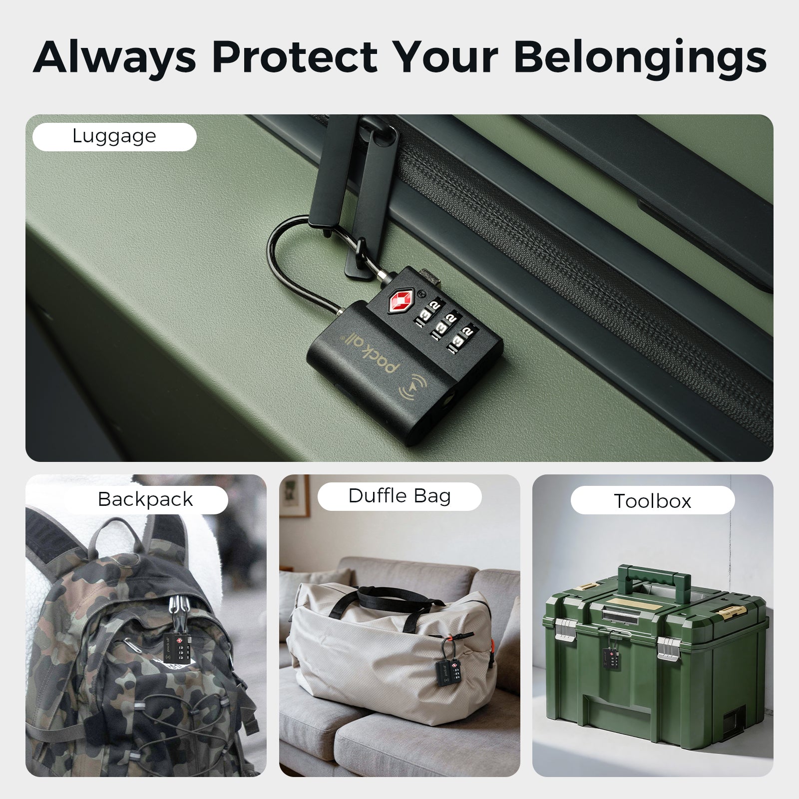Anti-Lost Tracking Luggage Lock
