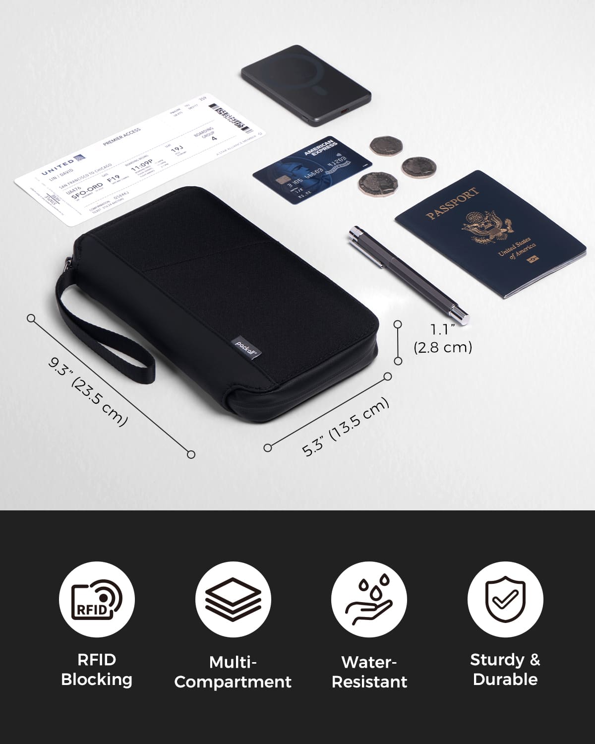 Travel Passport Holder with RFID Blocker