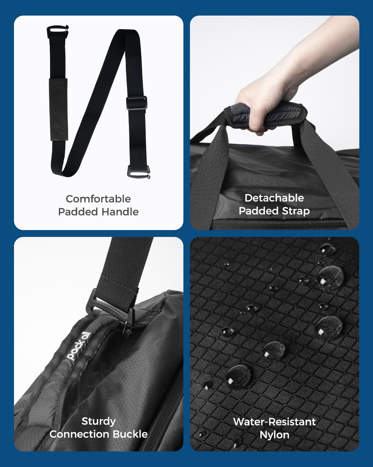 65L Foldable Travel Duffel Bag