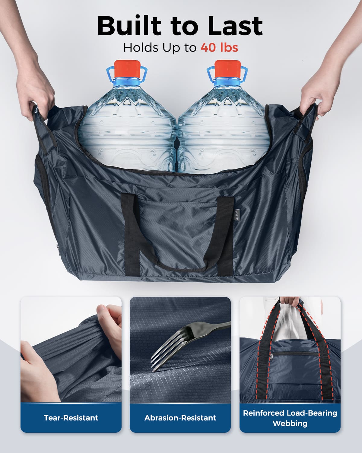 65L Foldable Travel Duffel Bag